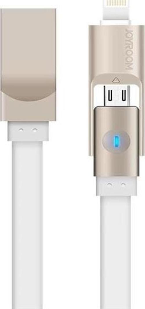 S-T504 1.2m 2.1A Mikro & Lightning USB Şarj ve Data Kablosu
