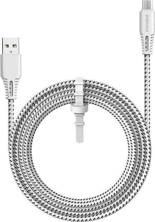 S-T507M Mikro Şarj ve Data Kablosu 2 Metre Kopmaz Kablo Beyaz