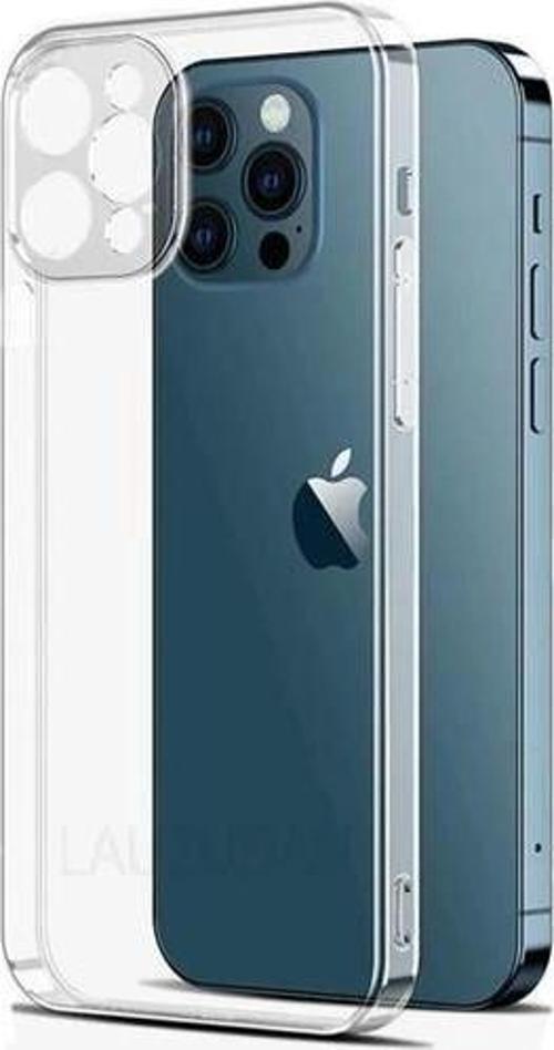 iPhone 13 Pro Kamera Korumalı Şeffaf Tıpalı Silikon Kılıf