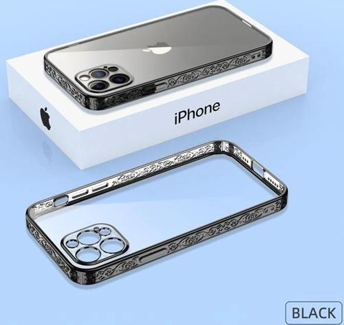 İphone 12 Pro Max Plating Kreatif Desenli Silikon Telefon Kılıfı