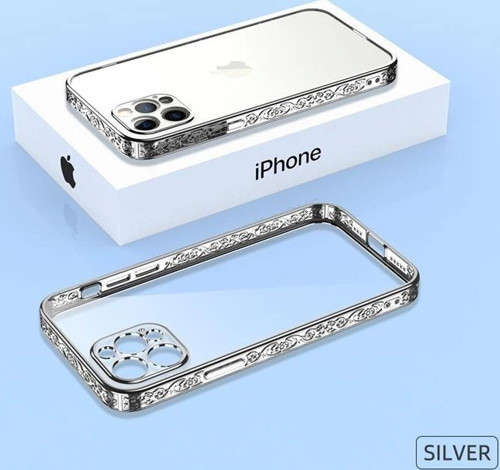 İphone 12 Pro Max Plating Kreatif Desenli Silikon Telefon Kılıfı