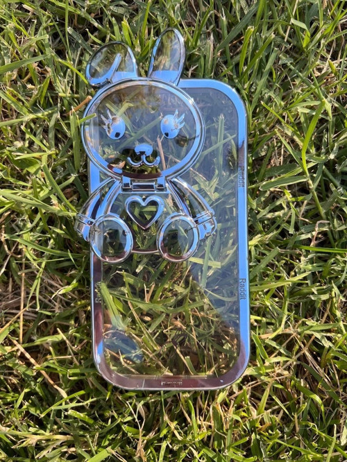 İphone 13 Pro Max Stantlı Rabbit Silikon Telefon Kılıfı
