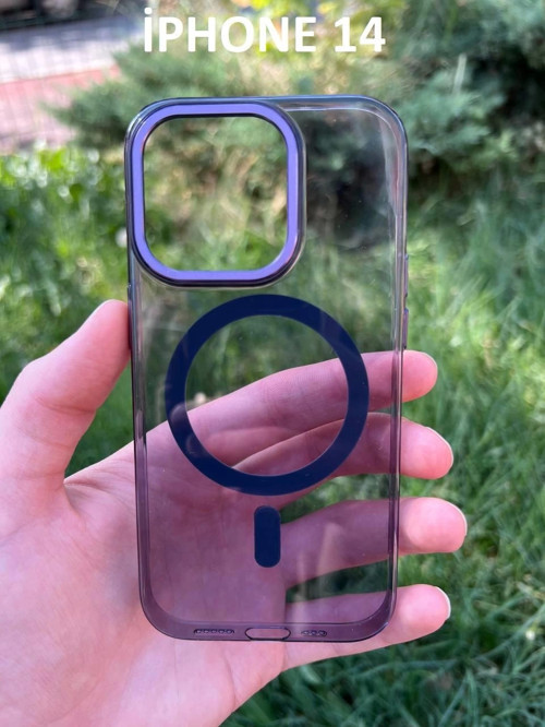 İphone 14 Hybrid Magsafe Animasyonlu Sararmaz Kılıf