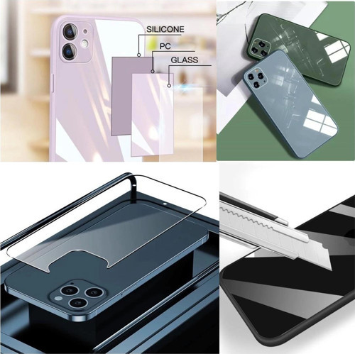 İphone 14 Parlak Cam-Kamera Korumalı Kapak&Kılıf