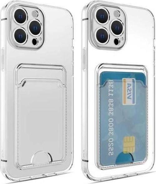 İphone 14 Pro Max Şeffaf Kartlıklı Kapak-Kılıf