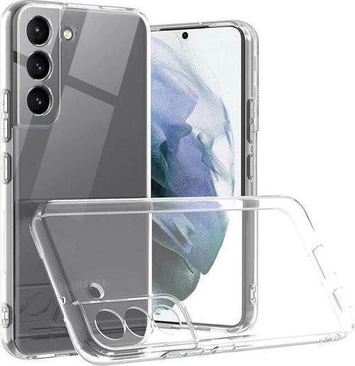 Samsung Galaxy S22 Plus Kamera Korumalı Şeffaf Tıpalı Silikon Kılıf