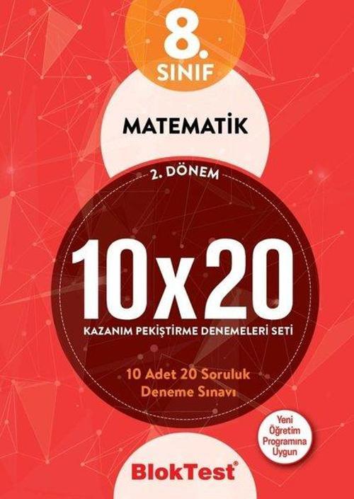 8.Sınıf  2.Dönem Matematik 10x20 Kazanım Pekiştirme Denemeleri Seti