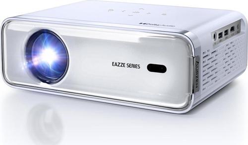 Eazze D1 Akıllı Projektör WiFi ve Bluetooth - Yerel 1080P Film - Gümüş