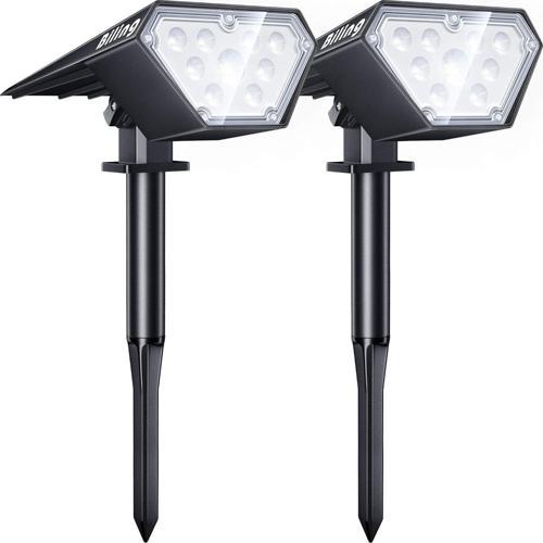 Güneş Enerjili Spot Işıkları, 12 LED - IP67 Su Geçirmez - 2 Adet