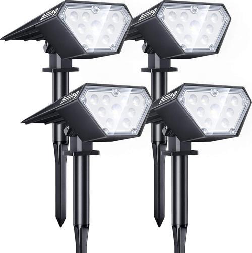 Güneş Enerjili Spot Işıkları, 12 LED - IP67 Su Geçirmez - 4 Adet