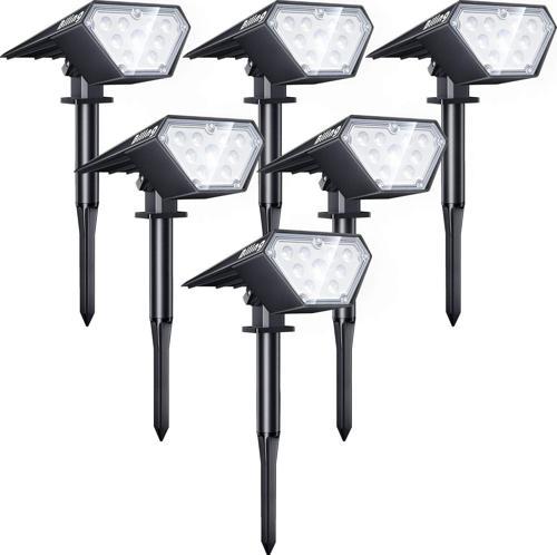 Güneş Enerjili Spot Işıkları, 12 LED - IP67 Su Geçirmez - 6 Adet