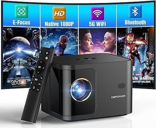 5G WiFi Mini Bluetooth Projektör 4K, 1080P Wifi,Hdmi,Usb - Siyah