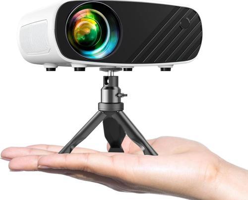 1080P HD Projektör, Tripodlu 8000L Taşınabilir Projektör - iPhone İçin