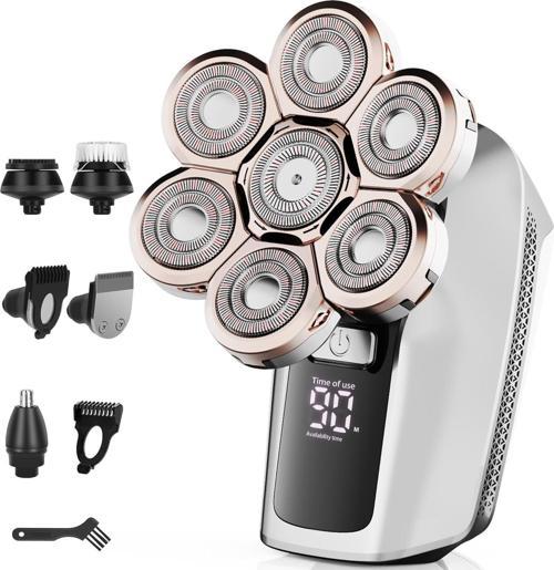7D Çıkarılabilir Elektrikli Saç Tıraş Makineleri - Kel Erkekler İçin