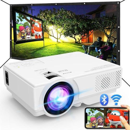 WiFi ve Bluetooth Özellikli - Mini Film Projektörü, Ev Eğlencesi İçin 1080P Destekler