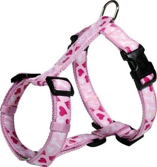 Kalpli Küçük Köpek ve Kedi Göğüs Tasması XS, 25-35cm/10mm, Pembe
