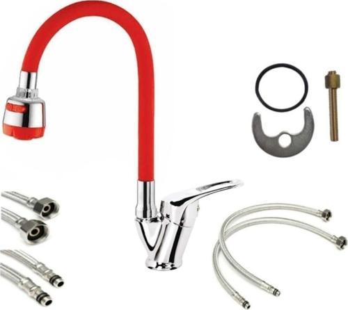 2 Fonksiyonlu Mutfak Eviye Bataryası Kırmızı