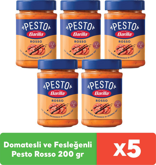 Domatesli ve Fesleğenli/Pesto Rosso 200 g x 5 adet