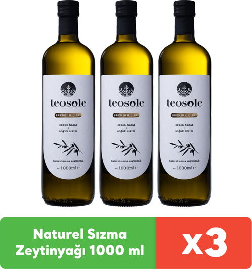 Naturel Sızma Zeytinyağı 1000 ml x 3 adet