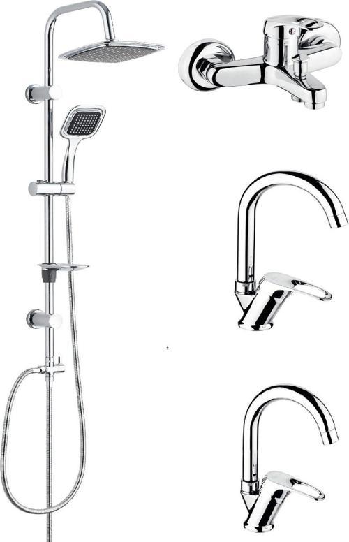 Banyo Kuğu Lavabo Evye Bataryası ve Robot Duş Seti