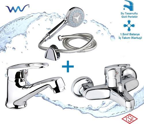 Banyo ve Lavabo Bataryası Takımı Duş Seti Hediyeli