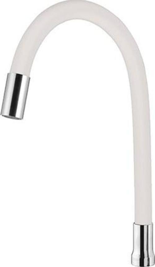 Başlıklı Spiral Üzeri Silikon Renkli Esnek Eviye Musluk Başlığı