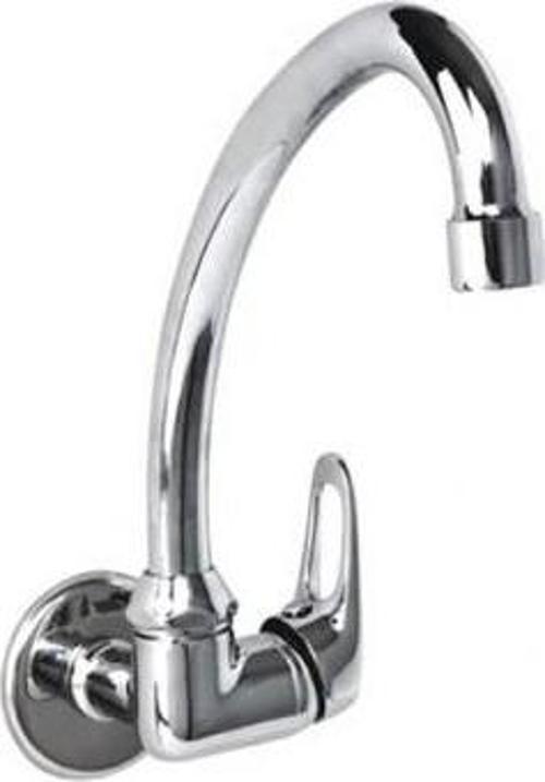 Duvardan Tek Girişli Lavabo Bataryası Krom Kaplama Pirinç Malzeme