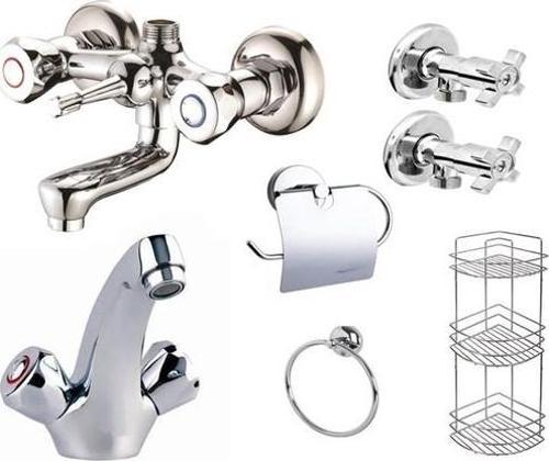 Klasik Banyo Batarya Seti Banyo Lavabo Taharet Wc Kağıtlık Havluluk Üçlü Süngerlik
