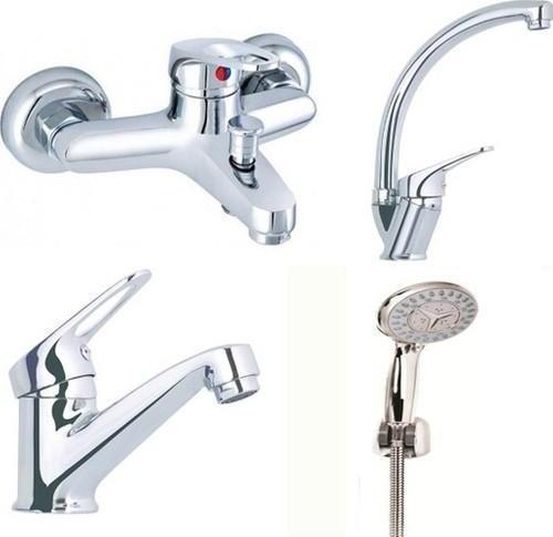 Mix Banyo Sabit Lavabo Kuğu Evye Bataryası ve Duş Takımı