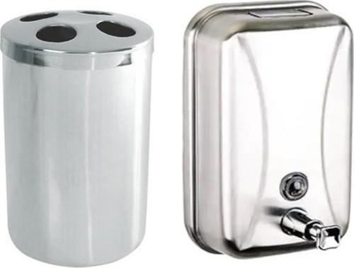 Krom Diş Fırçalık Paslanmaz Sıvı Sabunluk 500 ml