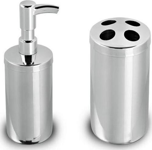Krom Sabunluk Diş Fırçalık Set Üstü Banyo Seti