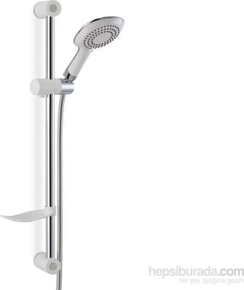 Sürgülü Duş Seti 3 Fonksiyonlu Beyaz