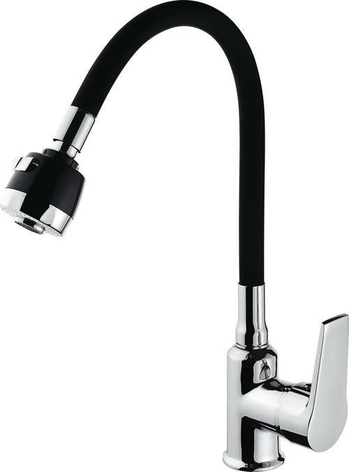 Siyah Spiralli Çift Fonksiyonlu Mutfak Evye Bataryası