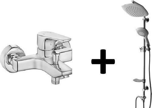 Tema Eca Niobe Banyo Bataryası Tema Rain Bianco Tepe Duş Seti