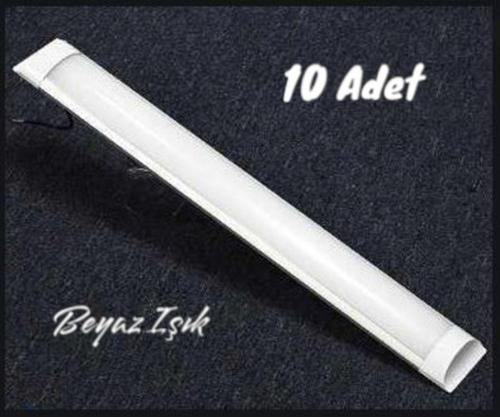 10 Adet, 36 Watt, 120 Cm, Ultra Kaliteli, Beyaz Işık, 6500 Kelvin Led Bant Armatür, 10'Lu Paket