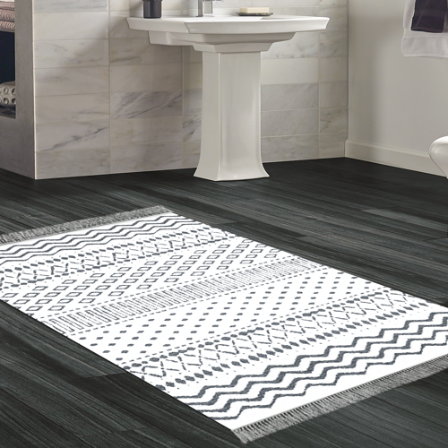 Kaymaz Taban Djt Banyo Halısı Yıldız Deri Saçaklı İskandinav F5086 Bej