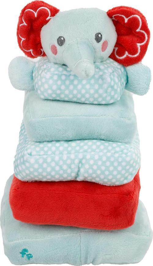 Orjinal Fisher Price Çıngıraklı Peluş Renkli Halkalar Eğitici Oyuncak Sevimli Kule Yapboz Fil