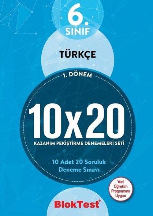 6.Sınıf 1.Dönem Türkçe 10x20 Kazanım Pekiştirme Denemeleri Seti