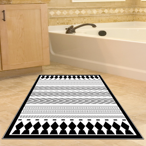 Kaymaz Taban Djt Banyo Halısı Trend İskandinav M1273 Siyah