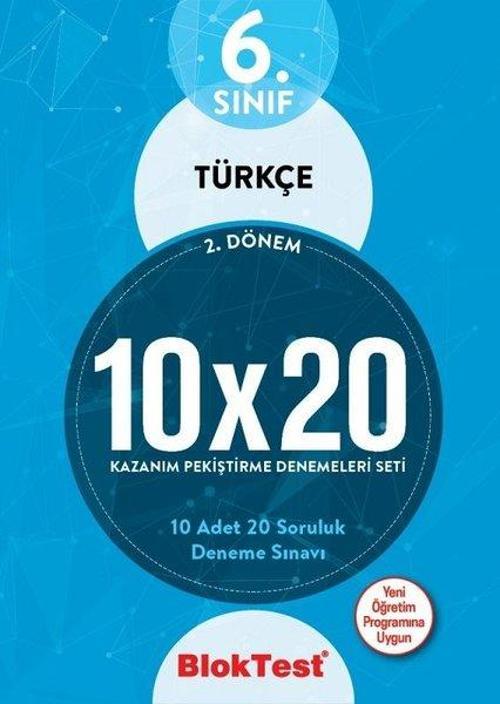 6.Sınıf 2.Dönem Türkçe 10x20 Kazanım Pekiştirme Denemeleri Seti