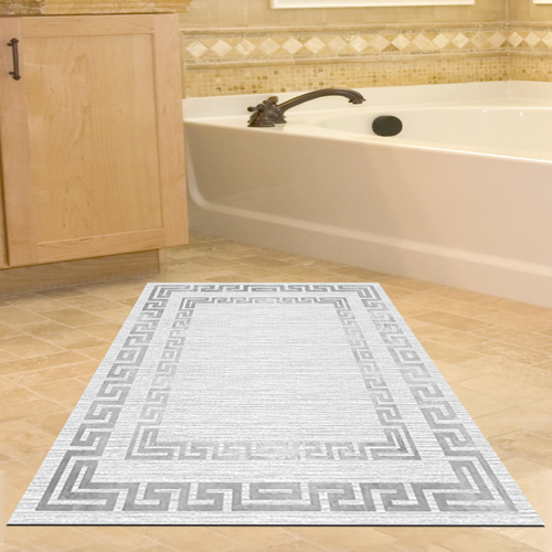 Kaymaz Taban Djt Banyo Halısı Trend Modern Kt418 Gri