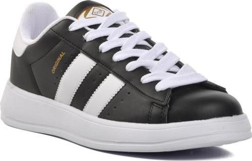 B-573 Siyah-Beyaz Bağcıklı Unisex Sneaker