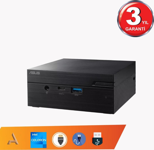 Celeron Dc N4500 12GB 128 SSD O/B - HDMI - Com Port Mini Pc FDOS PN41-BBC029MC003