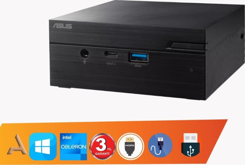 Celeron Dc N4500 8GB 128 SSD O/B - HDMI - Com Port Mini Pc W10Pro PN41-BBC029MC034