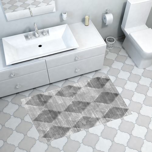 Kaymaz Taban Djt Banyo Halısı Yıldız Deri İskandinav F5131 Turkuaz