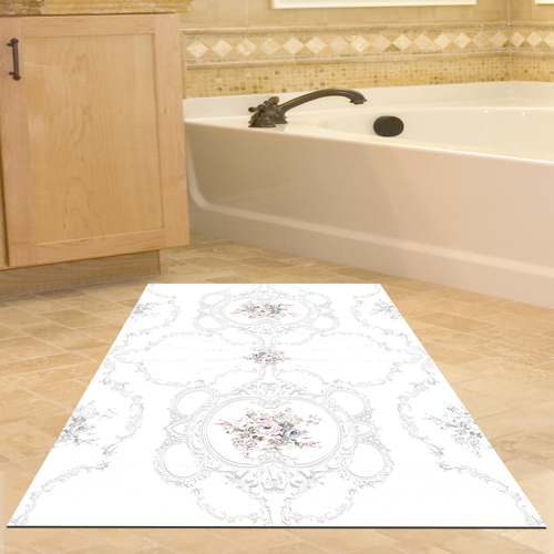 Kaymaz Taban Djt Banyo Halısı Yıldız Deri Modern 1494 Gri