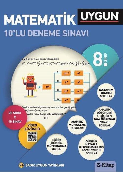 8.Sınıf Deneme Kitabı 10'Lu Matematik