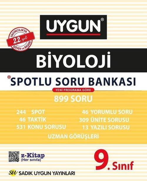 9.Sınıf Spotlu Biyoloji Soru Bankası