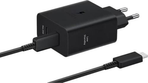 EP-T5020X 50W Type-C Çift Çıkışlı Kablolu Hızlı Şarj Adaptörü Siyah (Samsung Türkiye Garantili)