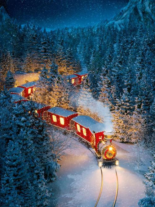 Yılbaşı Noel Treni 1000 Parça Puzzle Yetişkin Pazıl